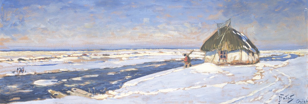 Tél Osiekuban, 1920 körül alkotó: Julian Falat