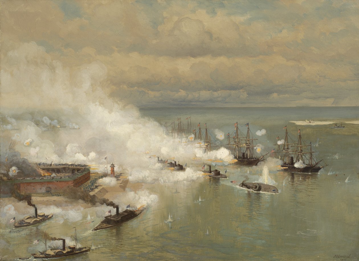 A Mobile Bay-i csata, Alabama, 1886 (olaj, vászon) alkotó: Julian Oliver Davidson