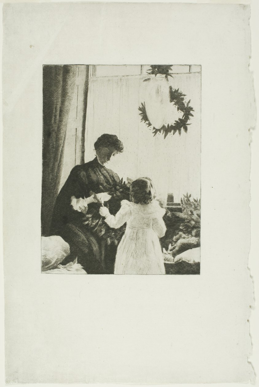 Karácsonyi zöldek alkotó: Julian Alden Weir