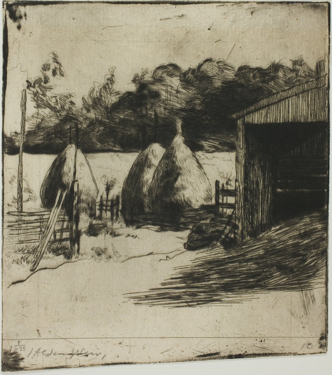 A szénaboglyák alkotó: Julian Alden Weir