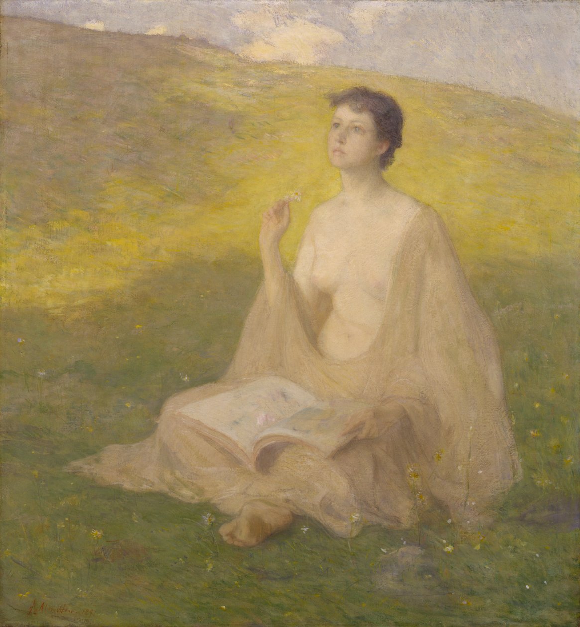 A nyitott könyv, 1891. alkotó: Julian Alden Weir