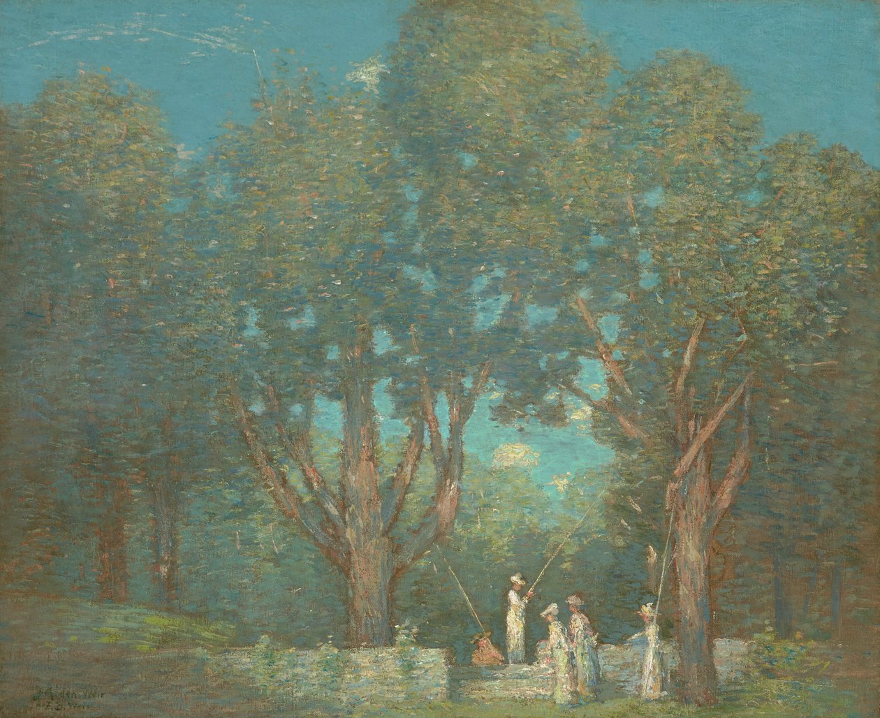 A halászcsapat visszatérése 1906 (Olaj, vászon) alkotó: Julian Alden Weir