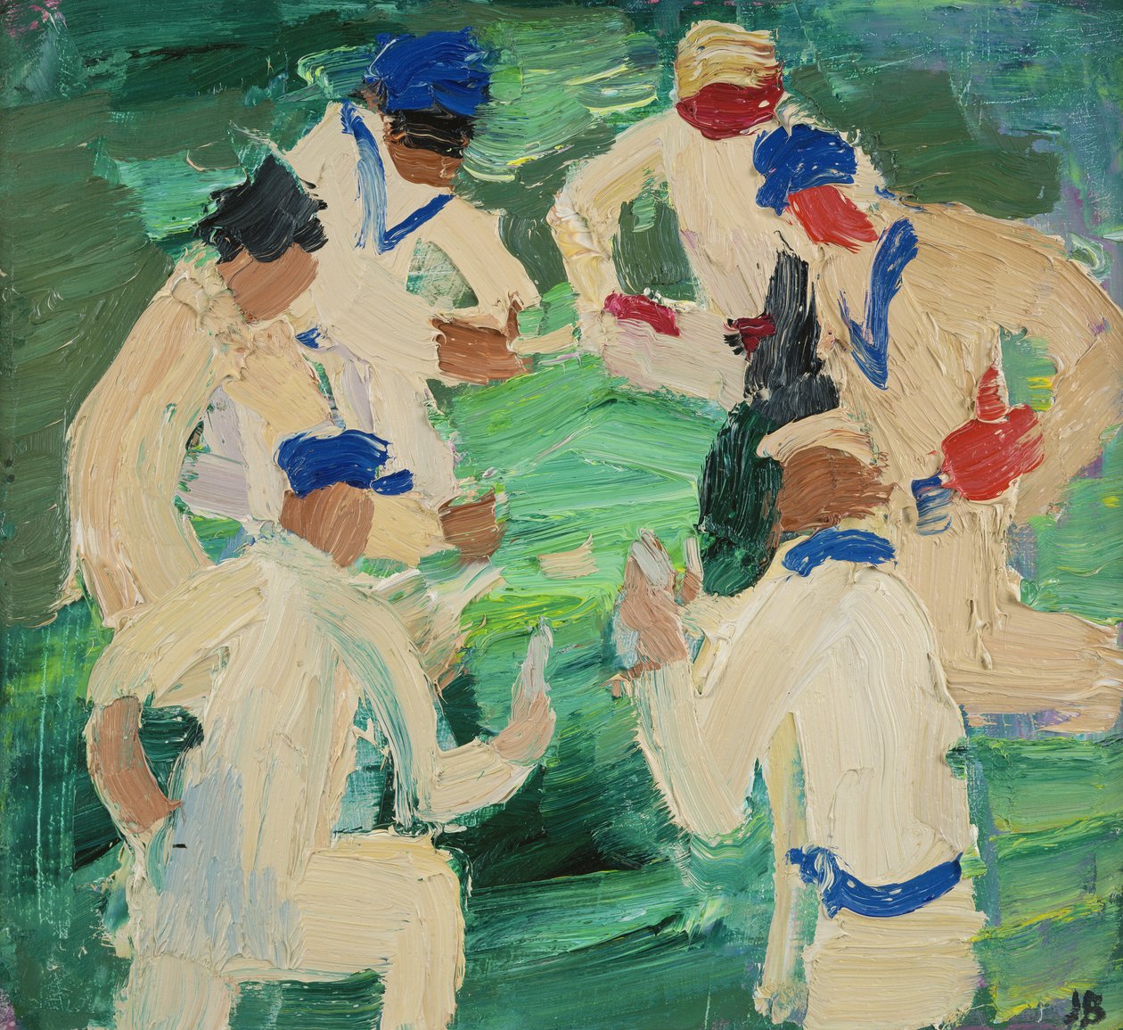 The Cricketers in the Park, Oxford (olaj a fedélzeten) alkotó: Julian Bailey