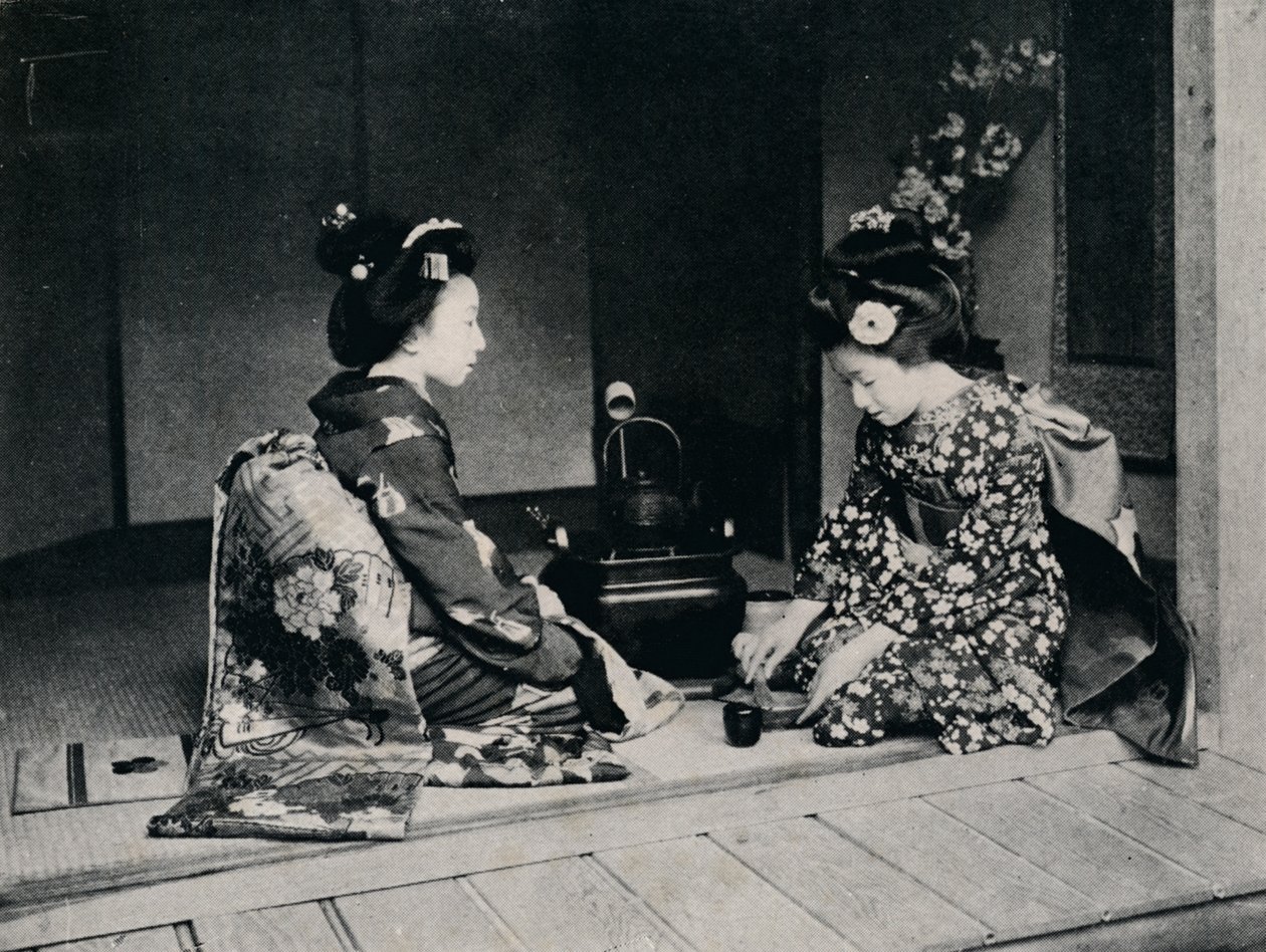 Szertartásos tea egy kedves japán kezek által, 1900, 1921. alkotó: Julian Leonard Street