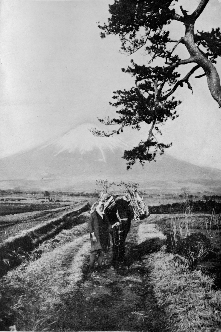 A Fuji régió parasztjai nem név szerint, hanem pusztán mint Ó, Jama, a tisztelt hegy, 1900. alkotó: Julian Leonard Street