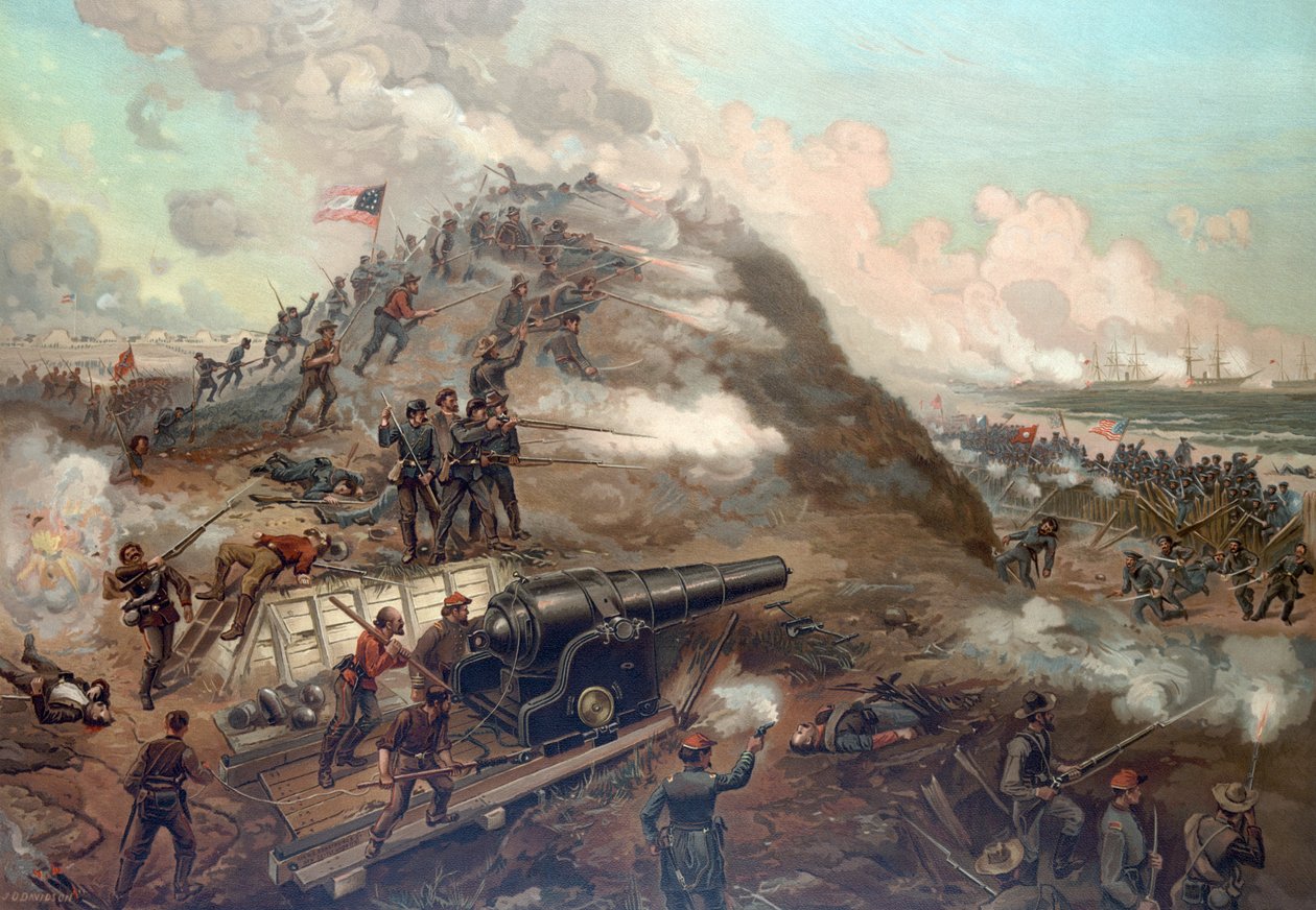 Fort Fisher elfoglalása, kocsma. 1887 alkotó: Julian Oliver Davidson