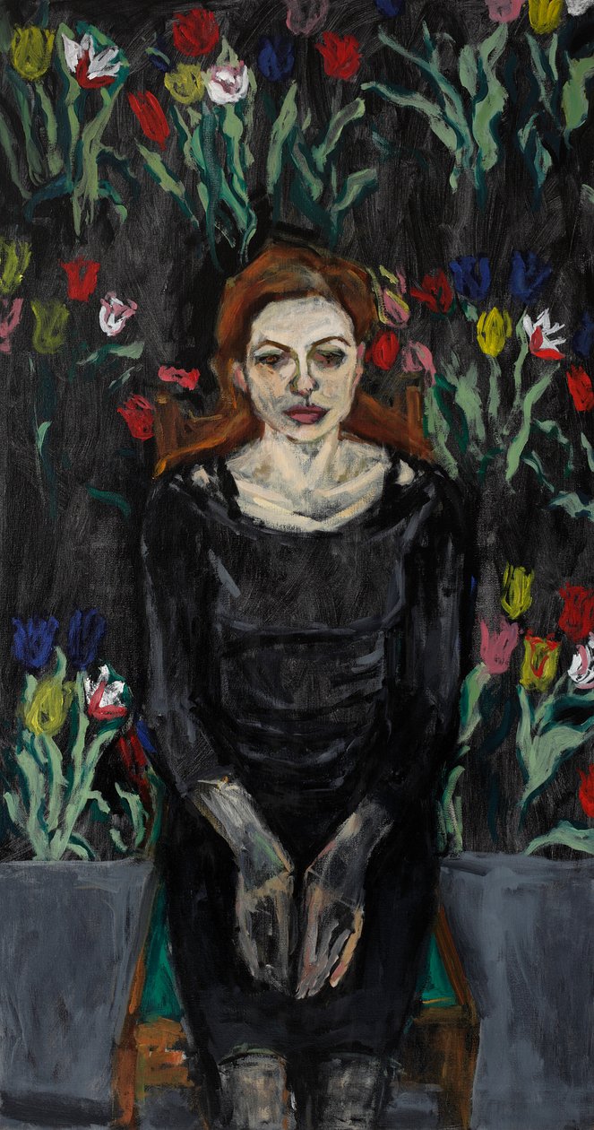 Tavaszi portré, (akril és olaj, vászon) alkotó: Julie Held