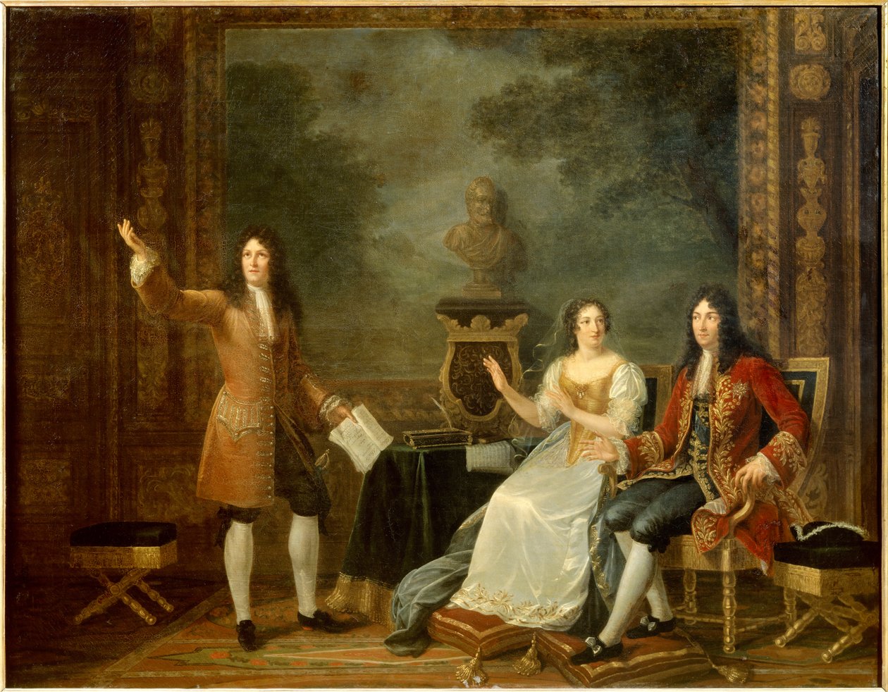 Jean Racine (1639-1699) az „Athalie”-t olvasta XIV. Lajos (1638-1715) előtt és Francoise d