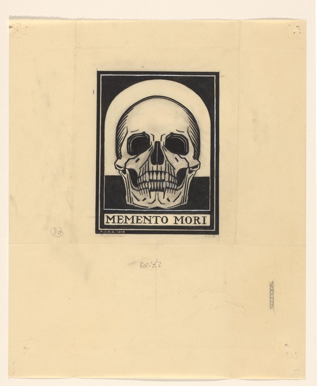 Emberi koponya Memento mori (cím a tárgyon) alkotó: Julie de Graag (signed by artist)