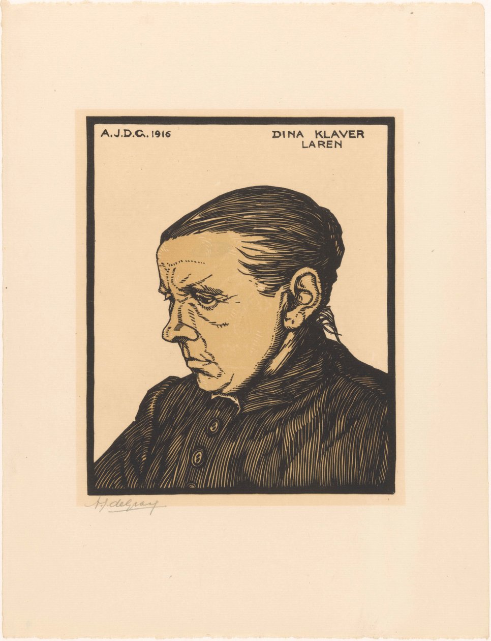 Dina Klaver portréja alkotó: Julie de Graag (signed by artist)