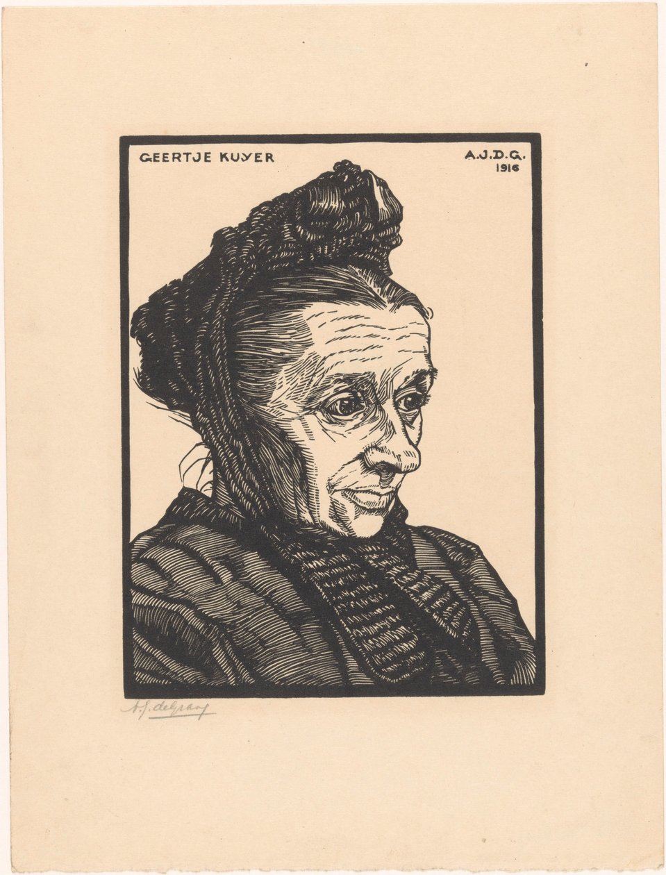 Geertje Kuijer portréja alkotó: Julie de Graag (signed by artist)