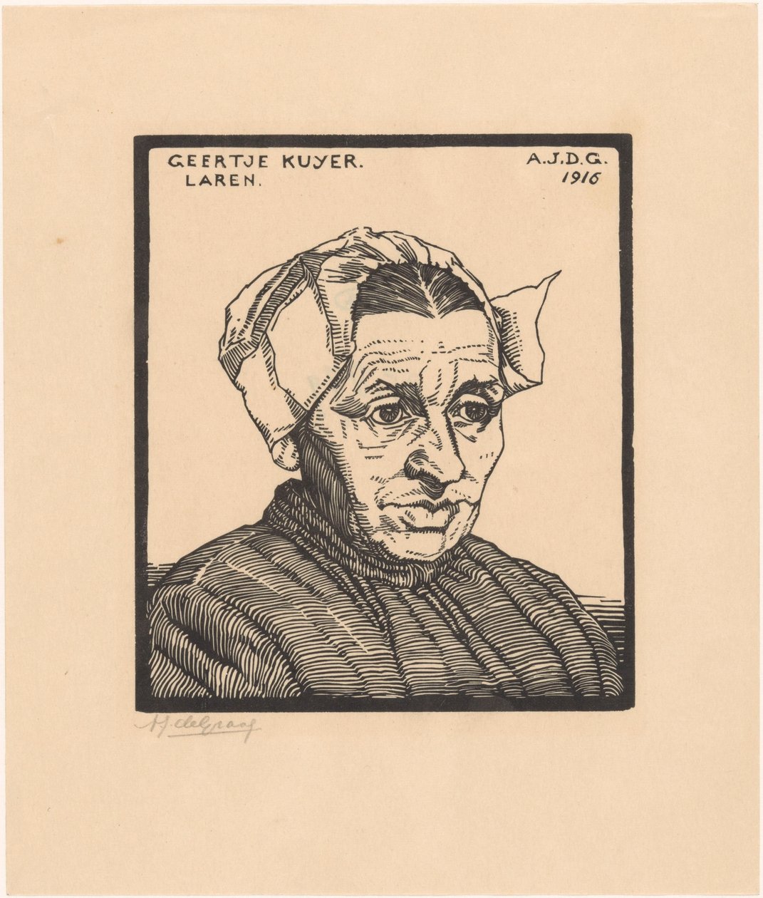 Geertje Kuijer portréja alkotó: Julie de Graag (signed by artist)
