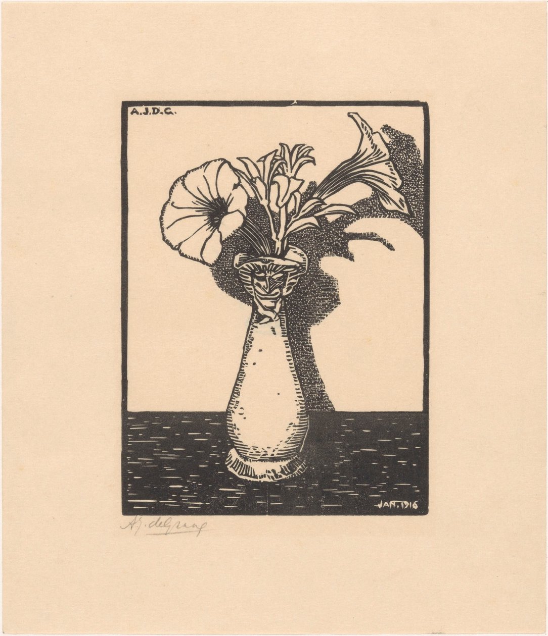 Váza virágokkal alkotó: Julie de Graag (signed by artist)