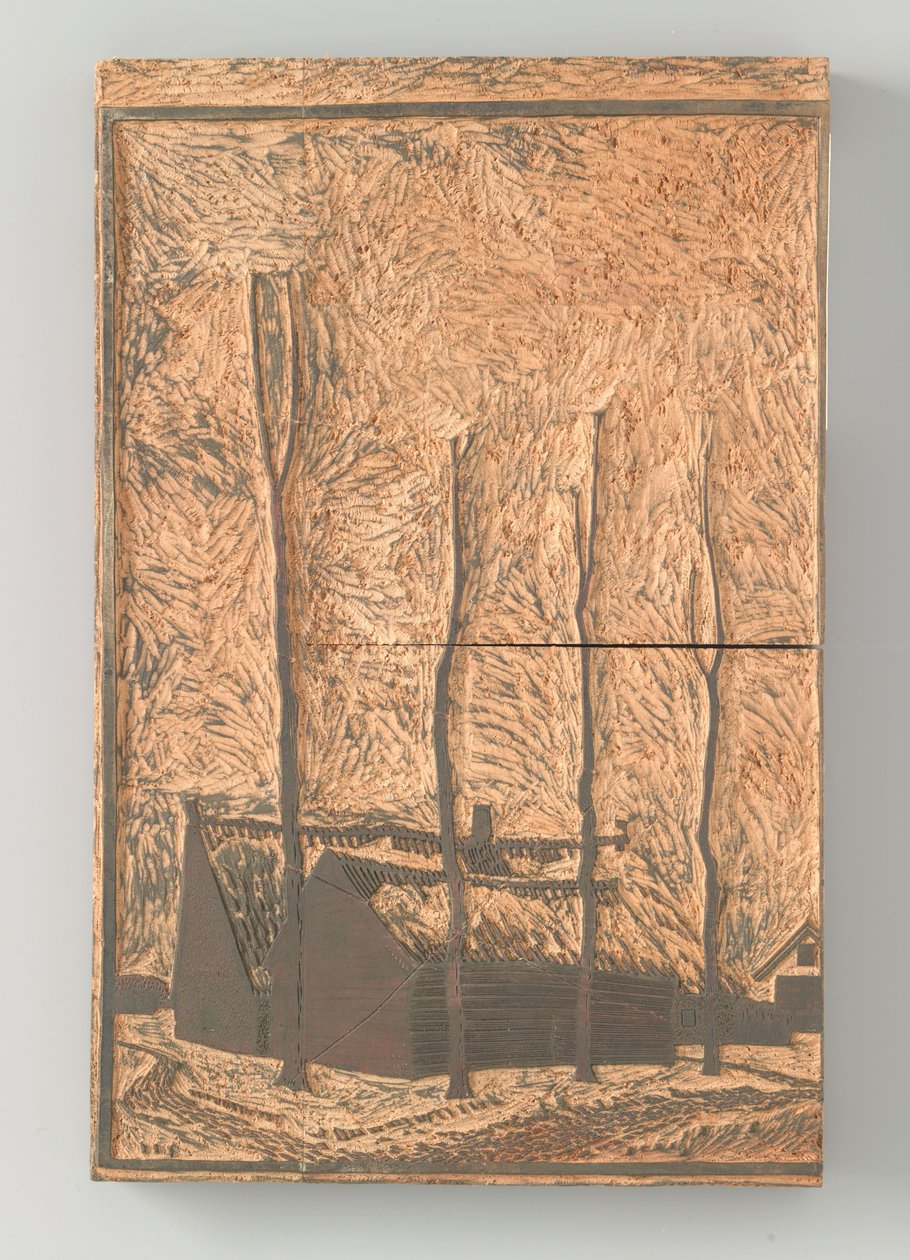 Négy fa a házak közelében alkotó: Julie de Graag (signed by artist)