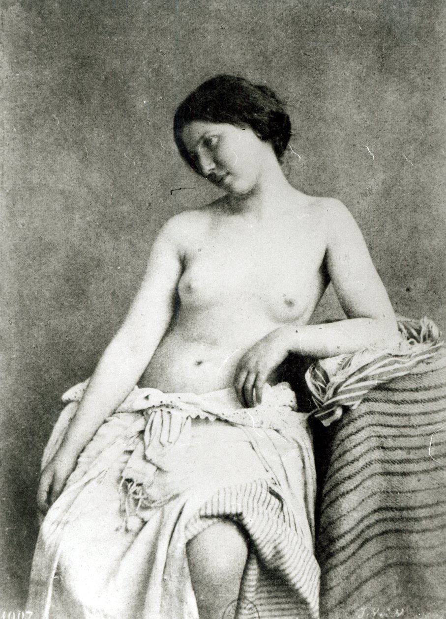 Meztelen női modell, 1850 körül alkotó: Julien Vallou de Villeneuve
