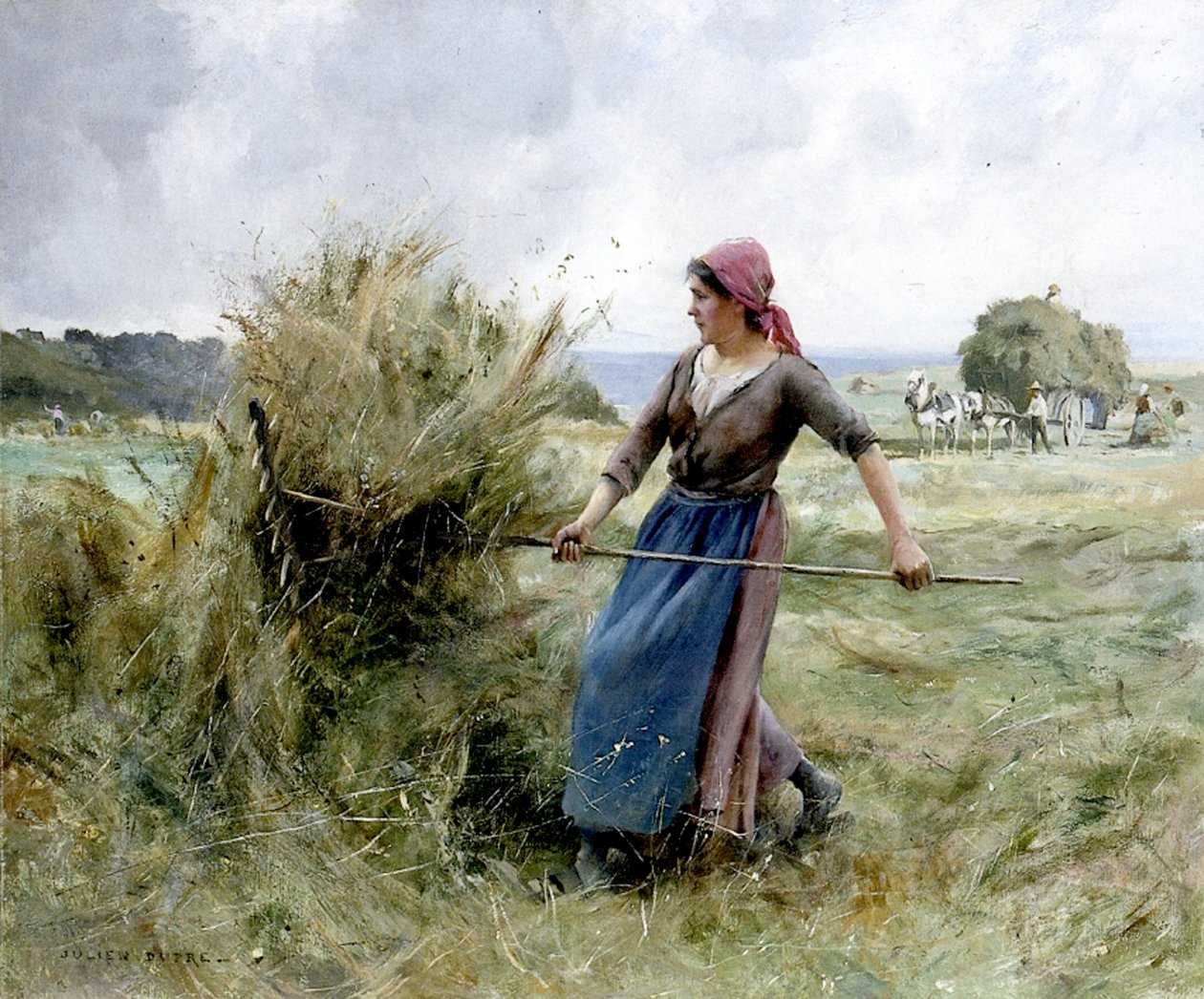 Szénakészítés (olaj, vászon) alkotó: Julien Dupre