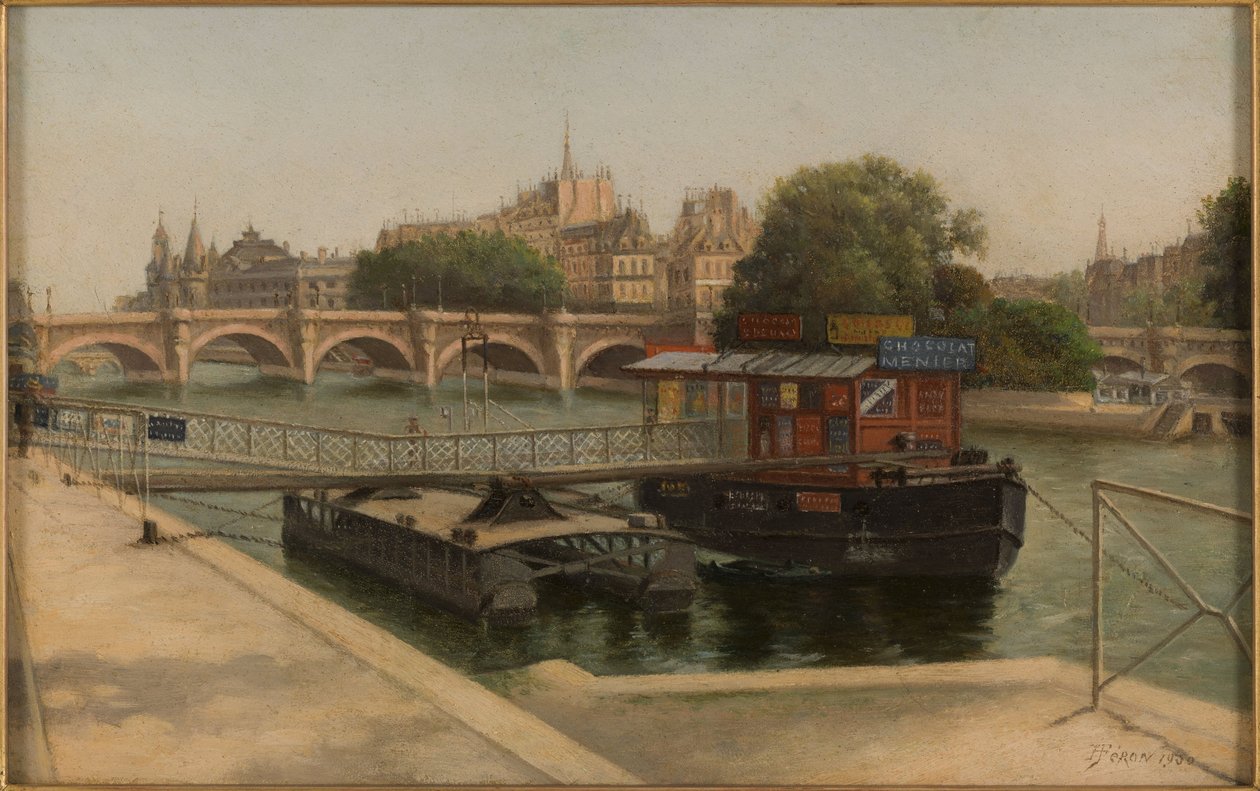 Pont-Neuf a Quai du Louvre felől nézve alkotó: Julien Hippolyte Féron