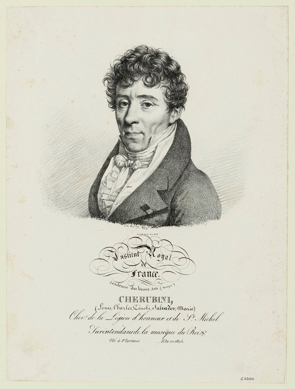 Cherubini, (Louis, Charles, Zénobi, Salvador, Marie) alkotó: Julien Leopold Boilly
