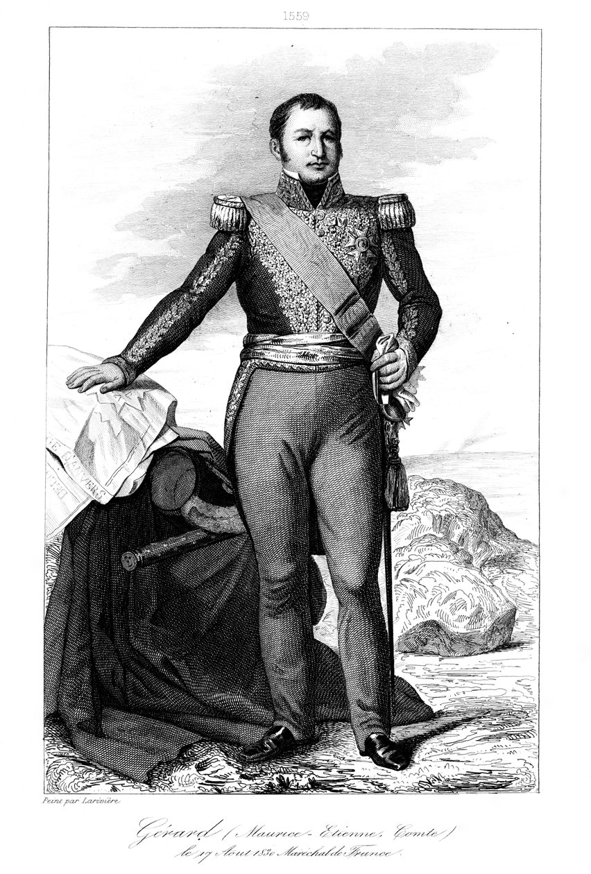 Etienne Maurice Gerard 1773-1852, francia tábornok és államférfi, 1839. alkotó: Julien Leopold Boilly