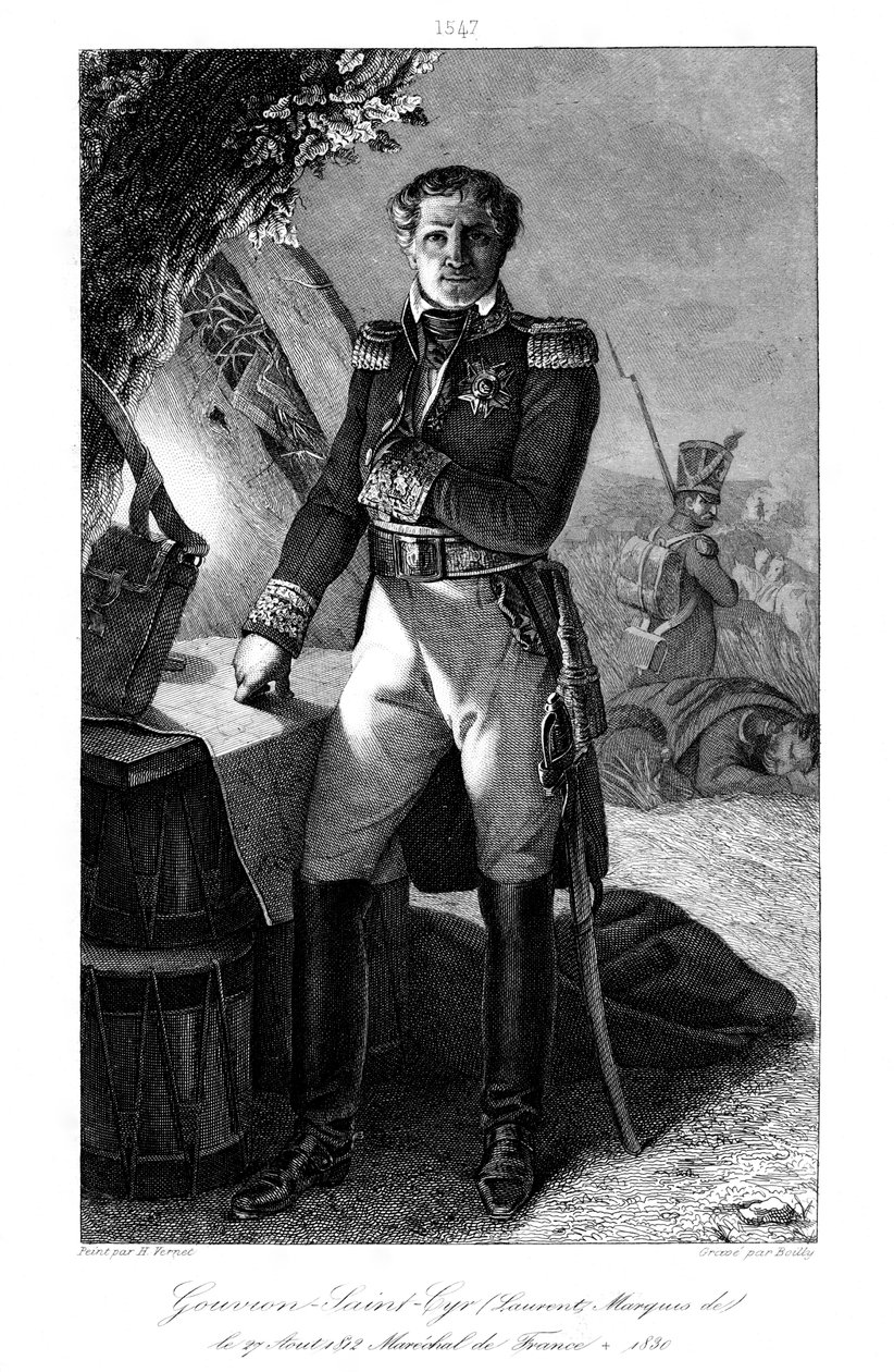 Laurent Gouvion Saint-Cyr 1764-1830, Franciaország marsallja, 1839. alkotó: Julien Leopold Boilly