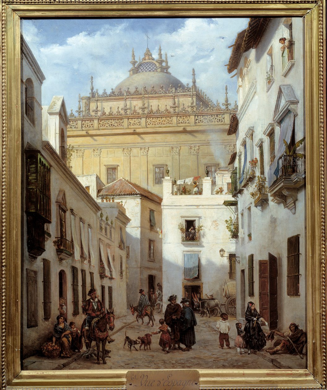 Sevilla kilátása. Julien Leopold Boilly (1796-1874) festménye alkotó: Julien Leopold Boilly