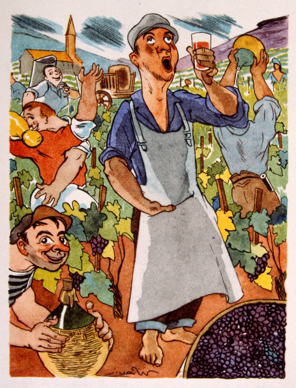 Francia Szőlőbirtok. 1944. Illusztráció: Julien Pavil alkotó: Julien Pavil
