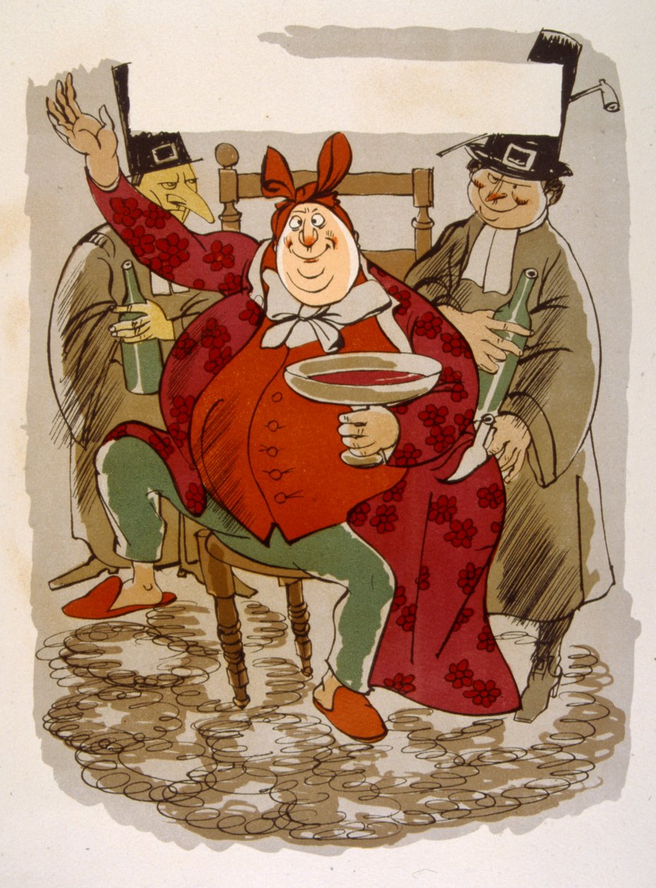 Humoros bor-illusztráció 1946. Illusztráció: Julien Pavil alkotó: Julien Pavil