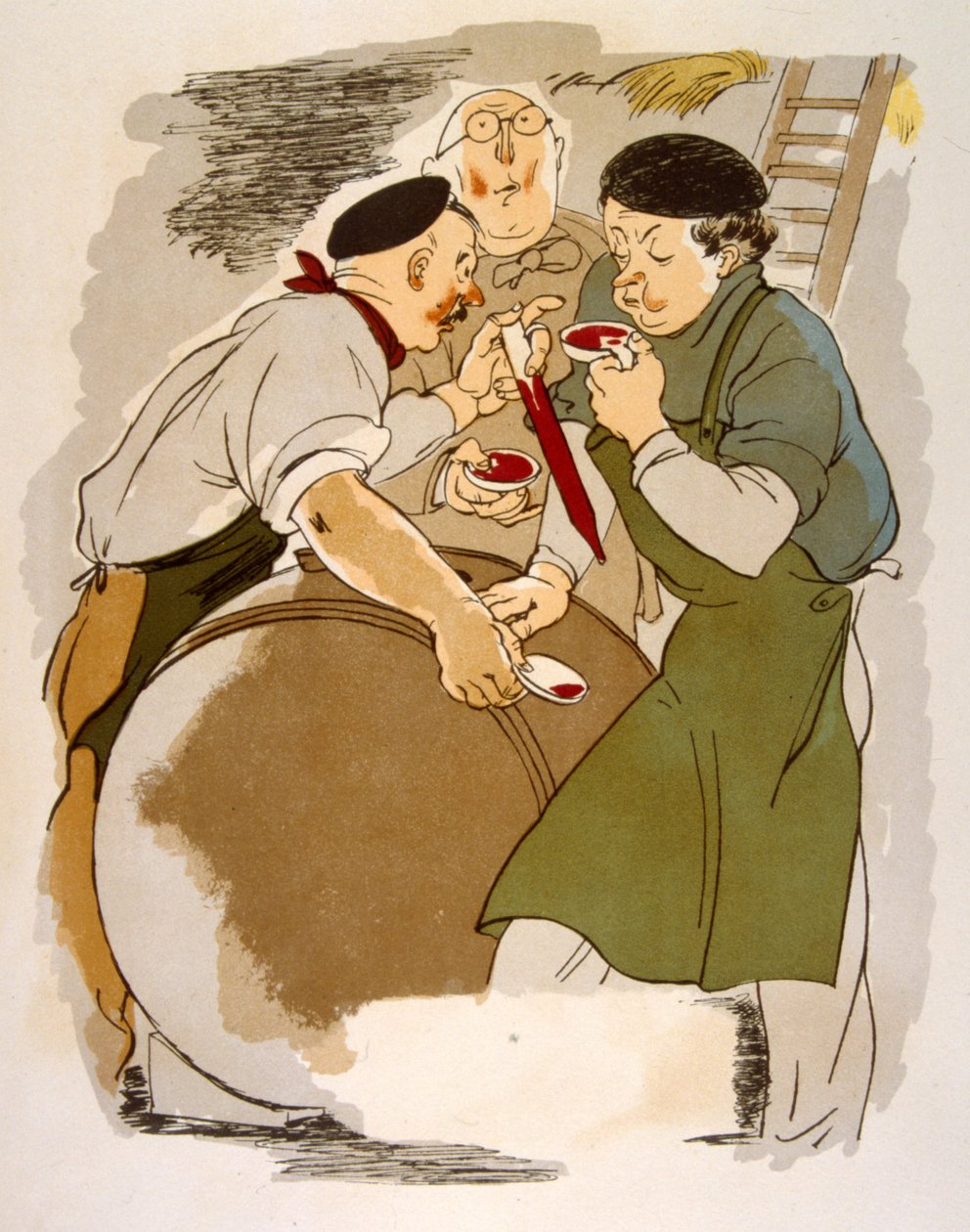 Humoros bor-illusztráció 1946. Illusztráció: Julien Pavil alkotó: Julien Pavil