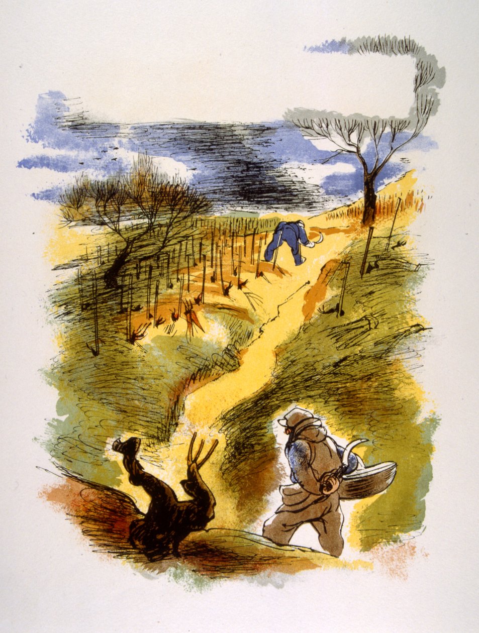 Humoros bor-illusztráció 1946. Illusztráció: Julien Pavil alkotó: Julien Pavil