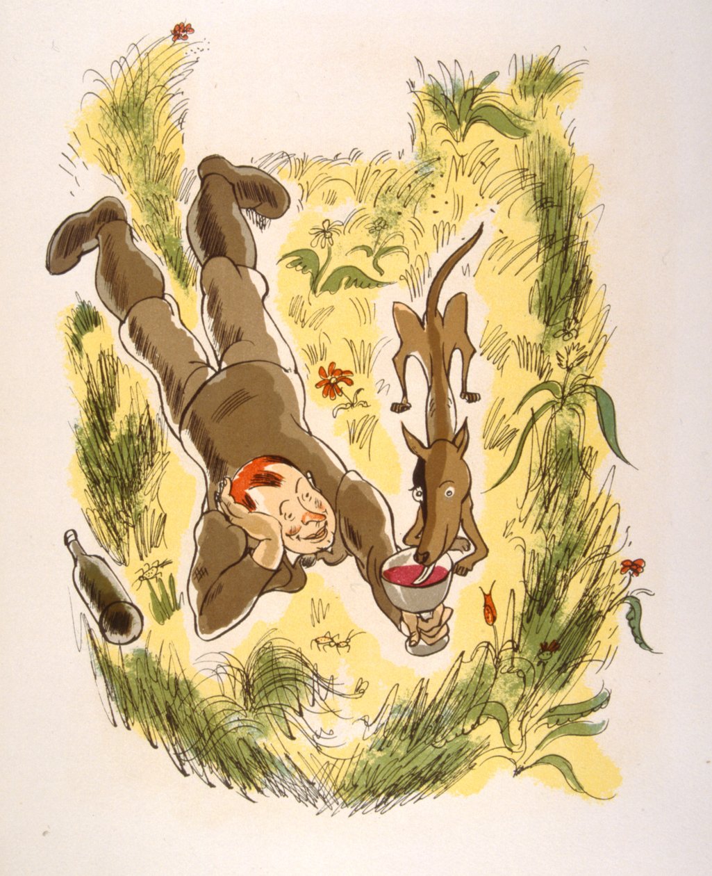 Humoros bor-illusztráció 1946. Illusztráció: Julien Pavil alkotó: Julien Pavil