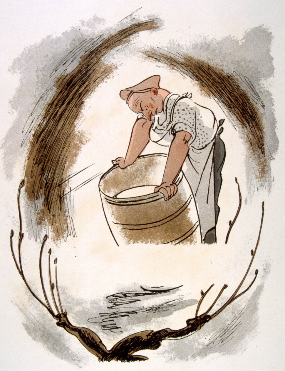 Humoros bor-illusztráció 1946. Illusztráció: Julien Pavil alkotó: Julien Pavil