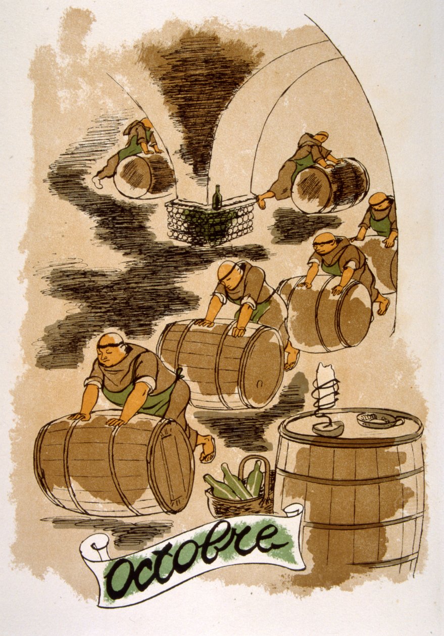 Humoros bor-illusztráció 1946. Illusztráció: Julien Pavil alkotó: Julien Pavil