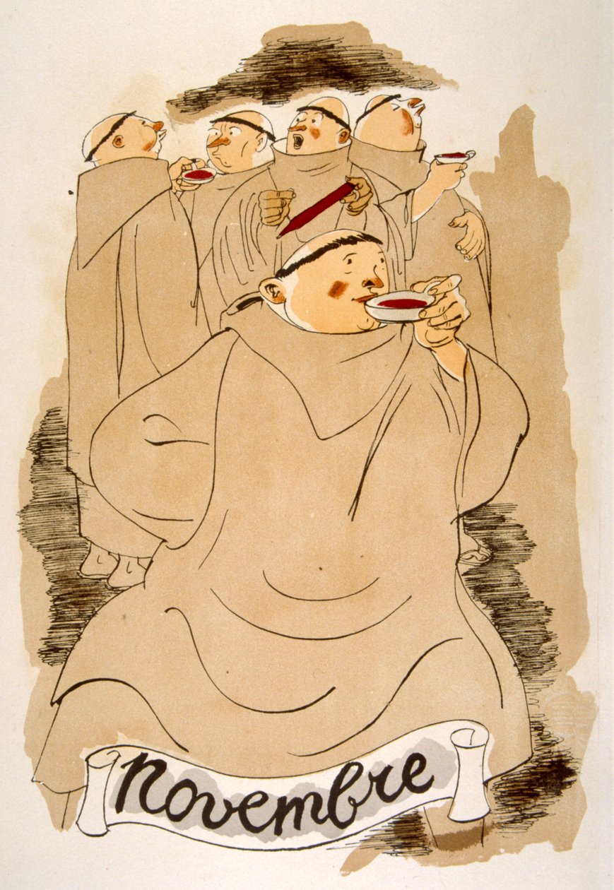 Humoros bor-illusztráció 1946. Illusztráció: Julien Pavil alkotó: Julien Pavil