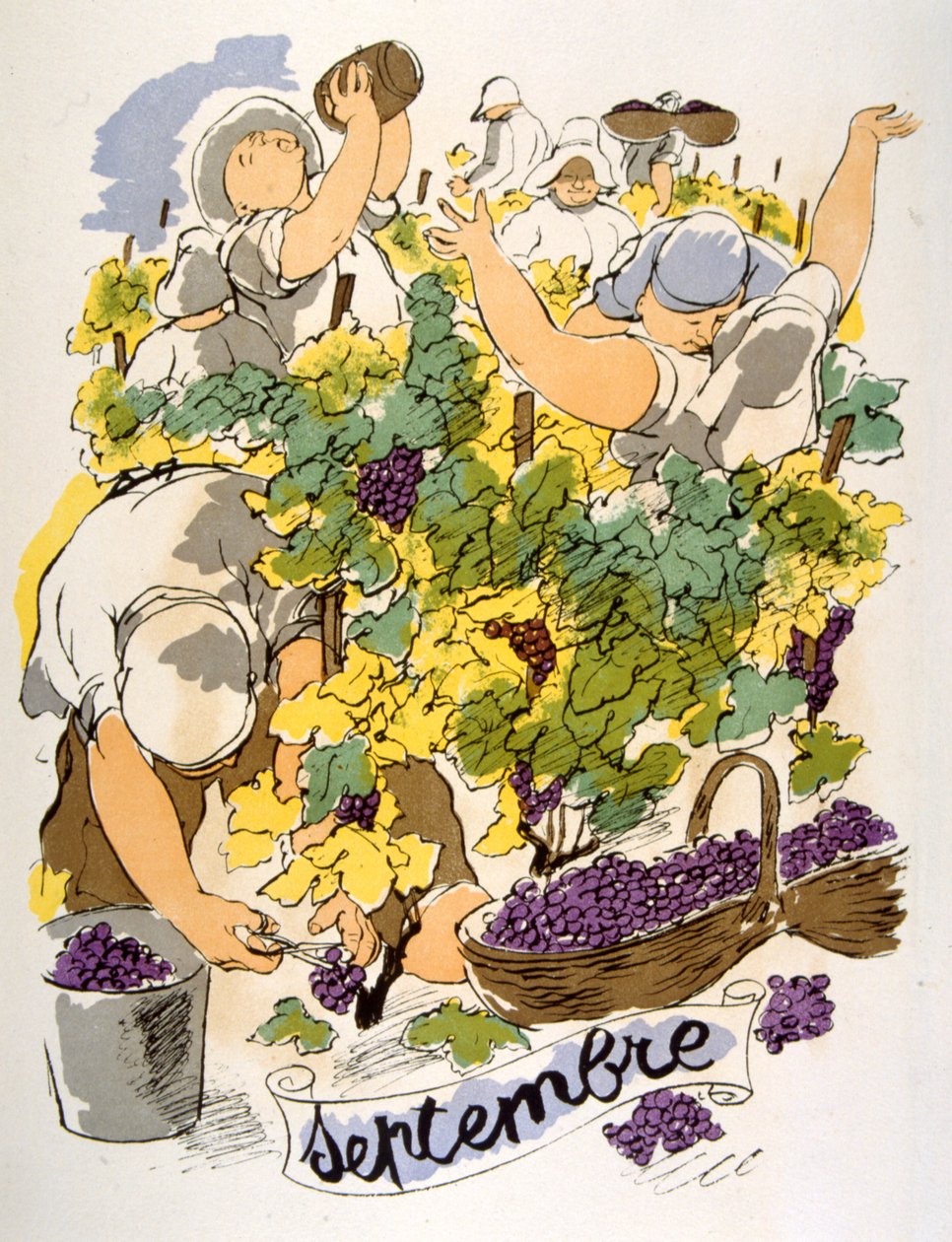 Humoros bor-illusztráció 1946. Illusztráció: Julien Pavil alkotó: Julien Pavil