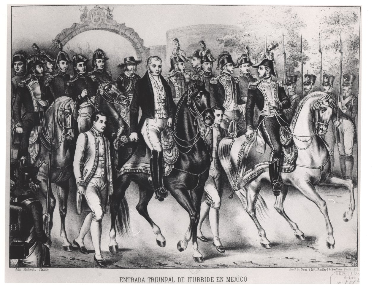 Augustin de Iturbide diadalmenete (1783-1824) alkotó: Julio Michaud
