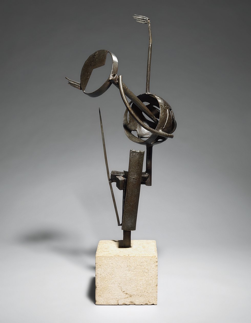 Az álom (The Kiss); Le reve (Le baiser), 1934 körül (bronz barna patinával, alap) alkotó: Julio Gonzales