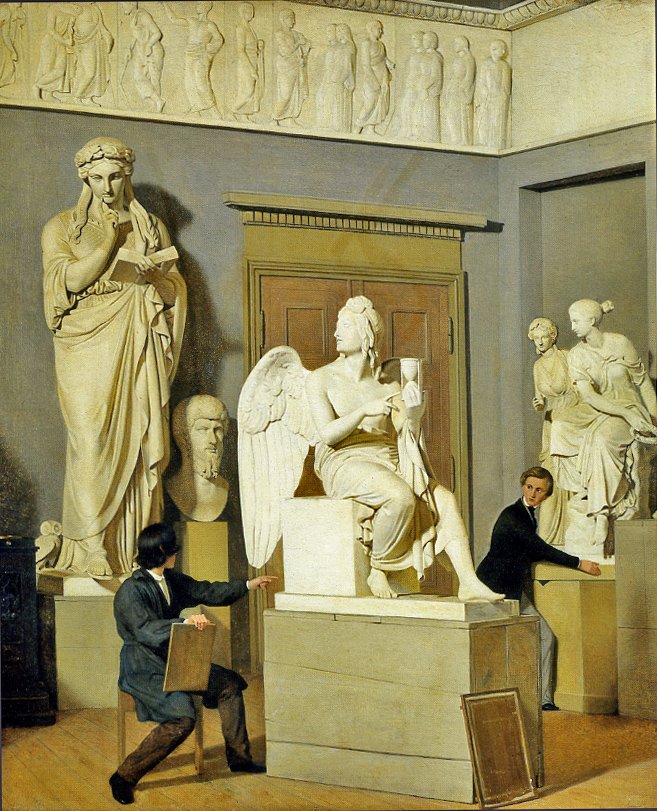 A Képzőművészeti Akadémia figuraterméből alkotó: Julius Exner