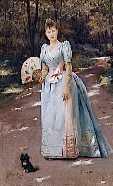 Nő a kertben alkotó: Julius Leblanc Stewart