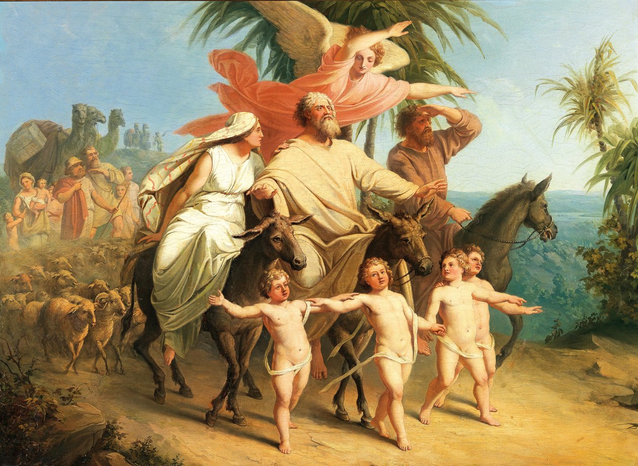 Ábrahám látja az ígéret földjét alkotó: Julius Schnorr von Carolsfeld