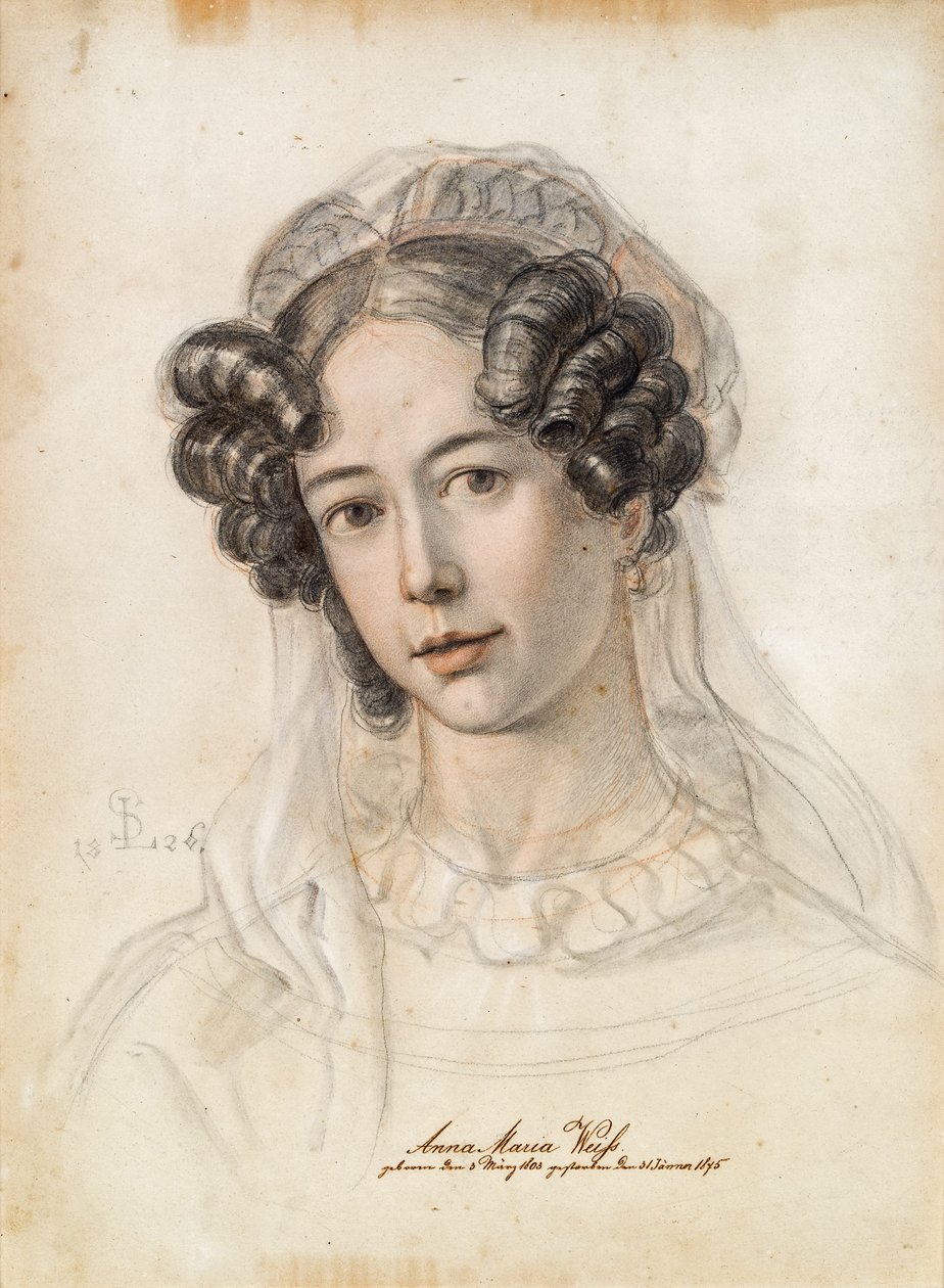 Anna Maria Weiss portréja alkotó: Julius Schnorr von Carolsfeld