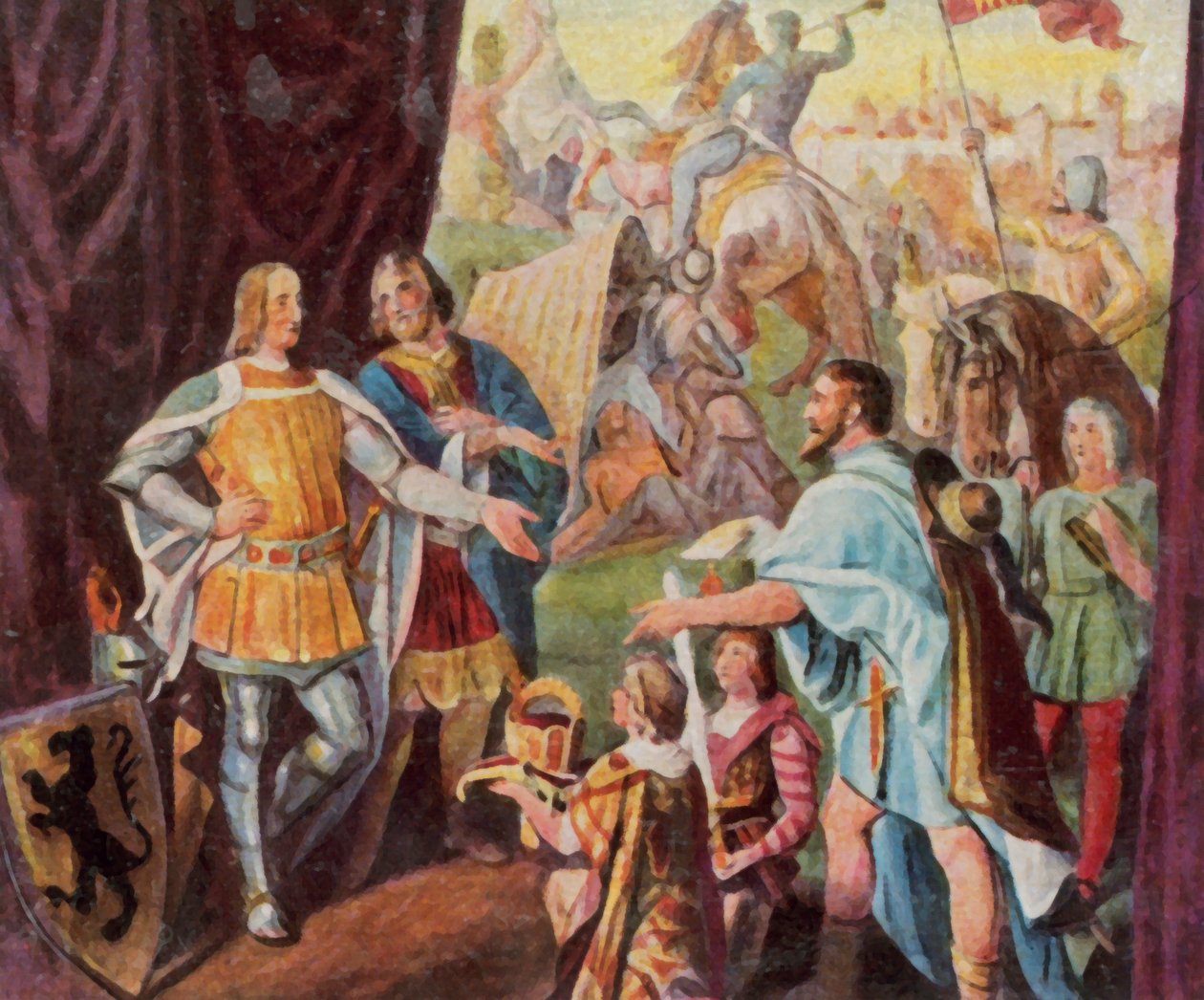 Habsburg Rudolf megkapja a német királlyá választásának hírét alkotó: Julius (after) Schnorr von Carolsfeld