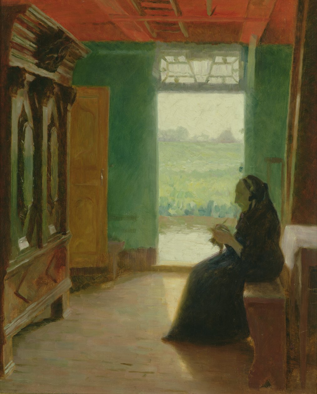Csarnok a régi vidéken, 1900 körül alkotó: Julius August Friedrich Theodor von Ehren