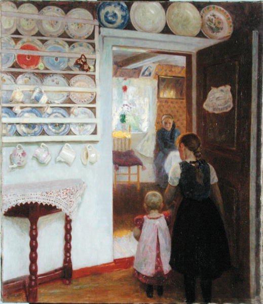 Egy halászház belseje Finkenwerderben alkotó: Julius August Friedrich Theodor von Ehren