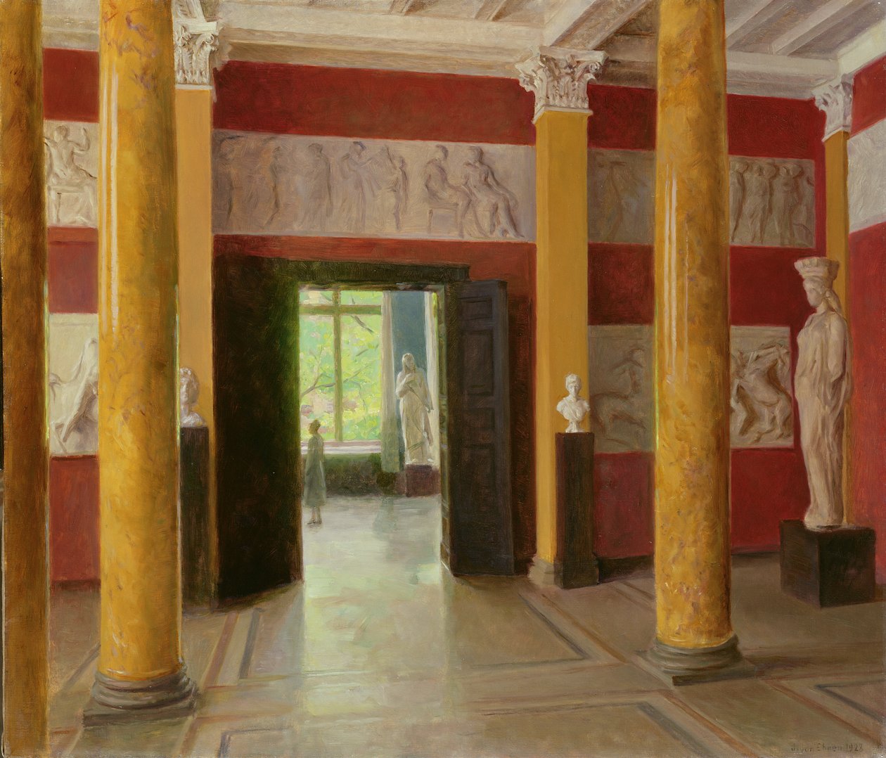 Oszlopok csarnoka a hamburgi Kunsthalle régi részében, 1928 alkotó: Julius August Friedrich Theodor von Ehren