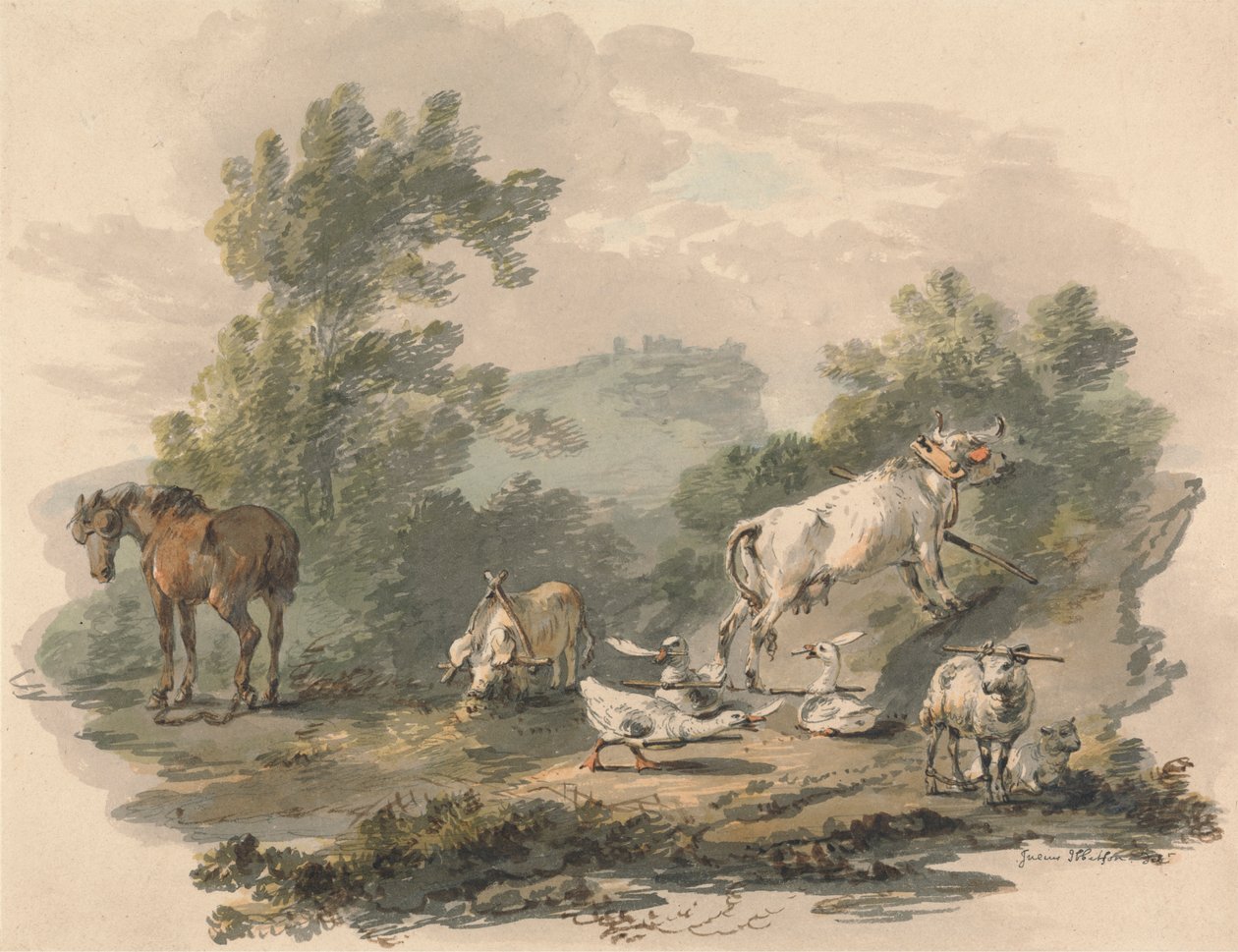 Farmyard Animals: Tribulation alkotó: Julius Caesar Ibbetson