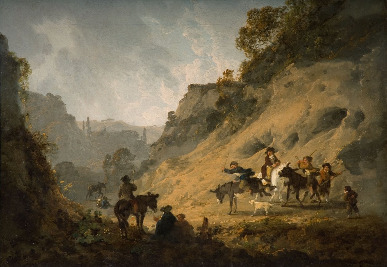 Cigányok szamárfajjal, 1792 alkotó: Julius Caesar Ibbetson
