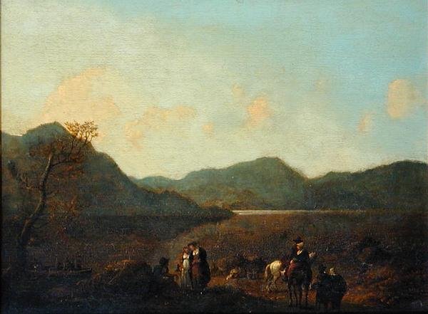 Martindale Ferry, Ullswater (olaj, vászon) alkotó: Julius Caesar Ibbetson