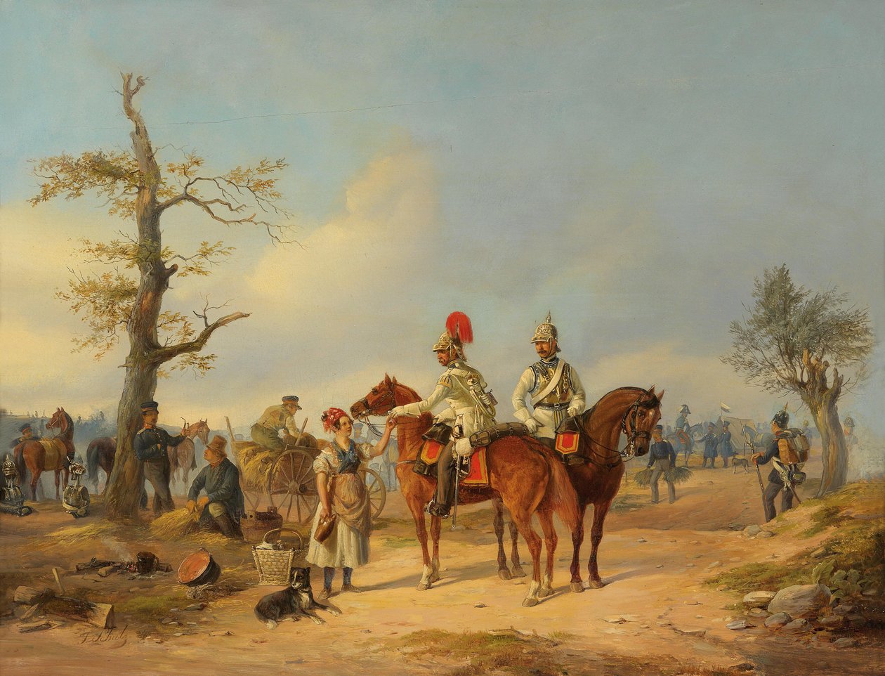 Sutler és a porosz cuirassiers alkotó: Julius Carl Schulz