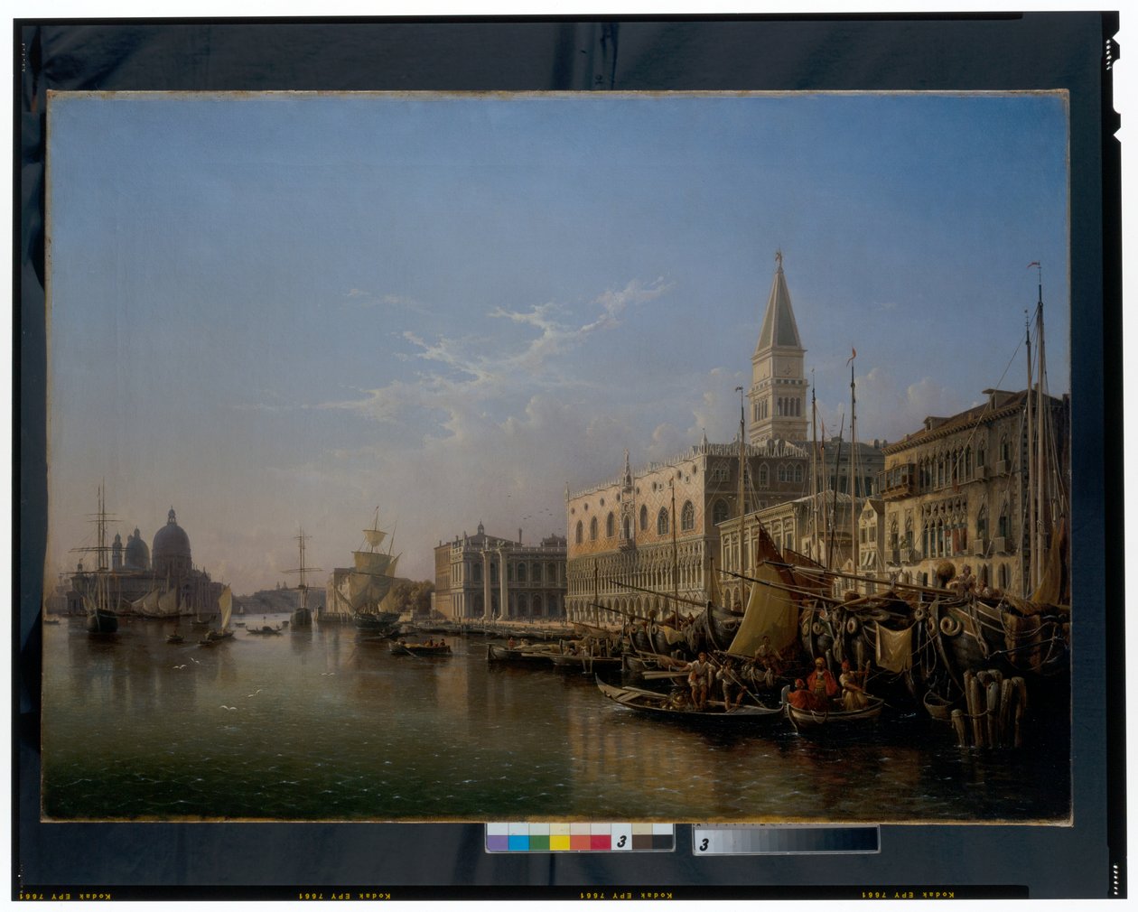 Velence: A Riva Degli Schiavoni, Nyugatra nézés a Punta Della Doganával alkotó: Julius Eduard Wilhelm Helfft