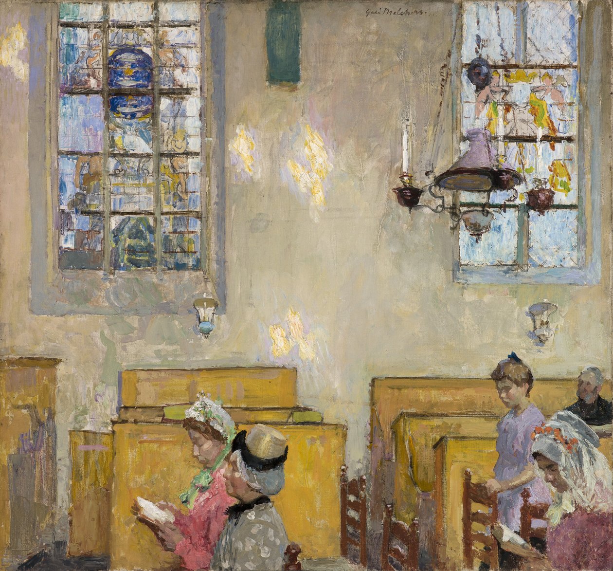 Vesperás, 1910 körül (olaj, vászon) alkotó: Julius Gari Melchers